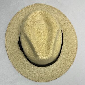 Classic Tan Straw Fedora Hat